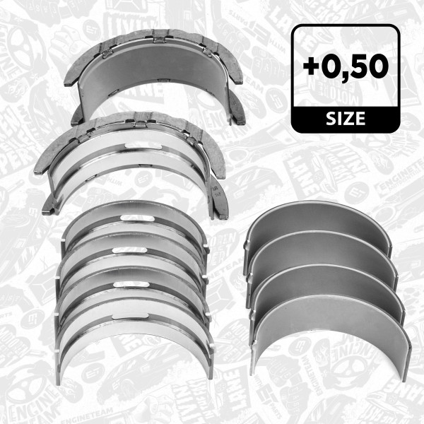 LH004150, Crankshaft Bearings, Main bearing set, ET ENGINETEAM, Mercedes-benz A-CLASS C-CLASS VITO SLK Sprinter OM 651 2008+, 77973620