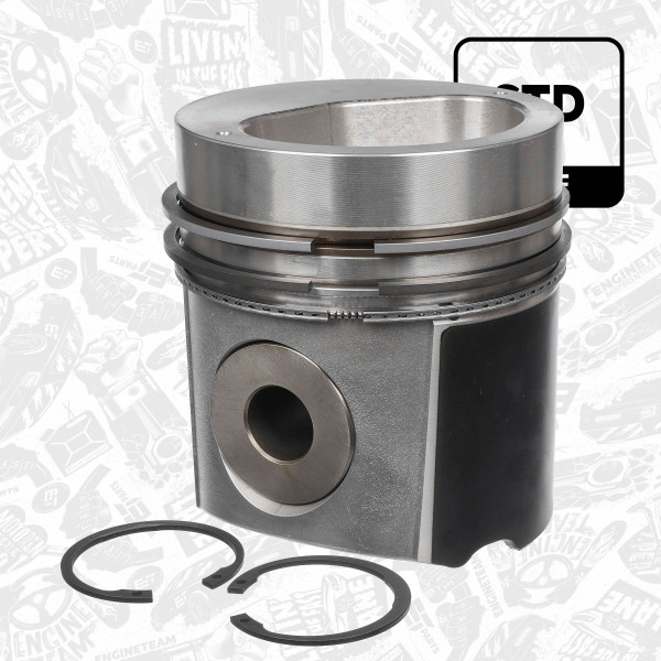 PM009400, Complete piston with rings and pin, ET ENGINETEAM, Waukesha F18 F24 F48, 152004, 294925, 300006A, 300304K, 300605, 300705, 300805, 99393600, 99393800, 99393960, G907230, G-907-230