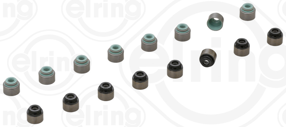 215.710, Seal Set, valve stem, Gasket various, ELRING, 12-53128-02, 57031600, N76879-00, SS45937, SS72910, VK3357, 12-53566-01, 57050200, N93032-00, 12-54024-01, N93048-00, 9091302101, 90913-02101, 9091302111, 90913-02111