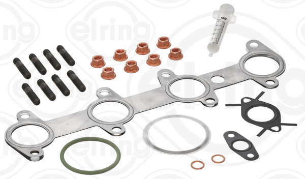 715.730, Mounting Kit, charger, Turbocharger gasket, ELRING, 04-10209-01