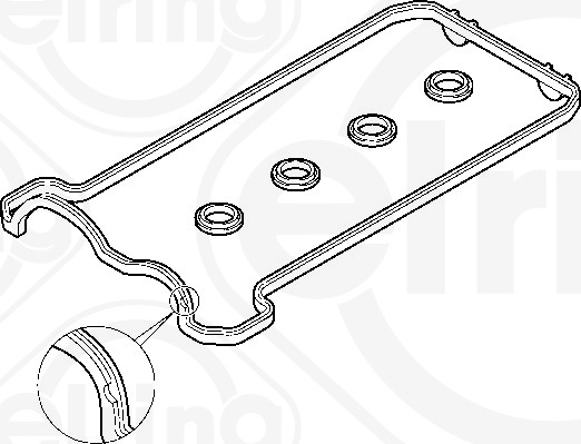 475.860, Gasket Set, cylinder head cover, Cylinder head cover gasket - set, ELRING, 1190102430, 15-28653-03, 24-26459-00/0, 440410P, V38043-00, VS50520SR, VS50712R