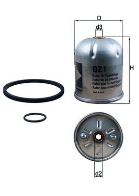 Ölfilter - OZ1D MAHLE - 1366176, 1417, 236GB244