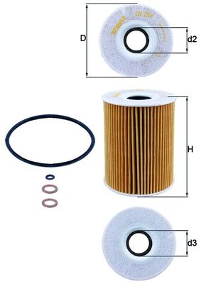 Ölfilter - OX254D3 MAHLE - 11427837997, F026407255, HU926/5Z