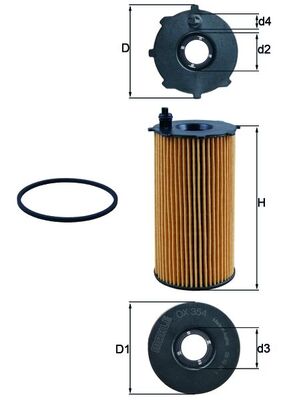 OX354D, Oil Filter, Oil filter, MAHLE, 00K68032204AA, 10067, 14127, 154703724300, 2516700, 41152016F, 68032204AA, 68032204AB, CH10945, E846HD336, ELH4449, EOF239, F026407207, FA6104, FO067, FOP306, HU820/2X, L978, OE689, OP1009, S5167PE, SL7496, SO7208, CH10945ECO, FA6104ECO, K68032204AA, WL7496, K68032204AB