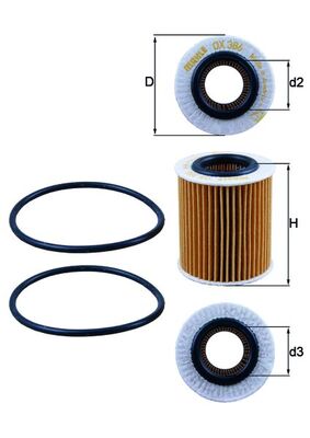 Oil Filter - OX386D MAHLE - 10058, 1058, 1457429248