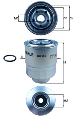 KC256D, Kraftstofffilter, Kraftstofffilter, MAHLE, 16901RJLE01, 1861005970, 2419600, ALG2092, CS768, ELG5355, F026402063, FG2133, FN1145, FP5922, H133A40, H560WK, HDF599, PP855/1, PS10668, QFF0293, VFF571, WF8419, 16901RMAE00, 1861006090, H133A41, 16901RMAE01