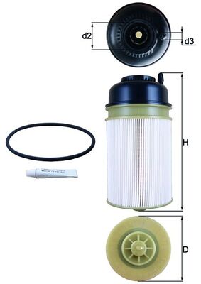 Fuel filter - KX406D MAHLE - 4700901851, E440KPD269-2, F026402233