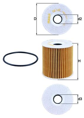 Ölfilter - OX149D MAHLE - 10033, 1054, 1275810