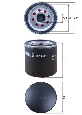 OC1421, Ölfilter, Ölfilter, MAHLE, 12640445, 154072426277, 49661, 6143220020, ADW192105, EOF312, F026407213, FT6727, H344W, J1310911, LS1082, LVFL824, OP570/2, PH12060, R1032, SP1441, UPF64R, V400978, W7056, WL7530, 12667194, 12670058, 12674698, 55496755, 55496756, 55499629, 55510533, 650189, 95527087, 95528296