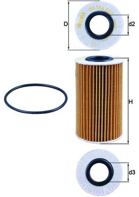 OX554D1, Oil Filter, Oil filter, MAHLE, 0415251010, F00E369888, L435