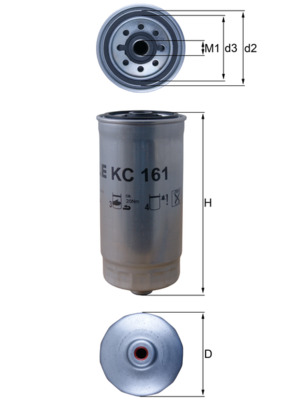 KC161, Palivový filtr, Palivový filtr, Filtr paliv., MAHLE, 109393, 16343230010, 4151FS, 5001860111, 95114E, ALG2091, CS264, ELG5534, F026402071, FN293, FSM4160, PP971/2, PS8745, SN99127, WK845/9, 7421053617