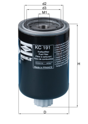 KC191, Fuel filter, Fuel filter, MAHLE, 0003417710, 02910150, 0986450713, 1072418M1, 1092322100, 1465437, 161623, 16400300, 1821125, 1992366, 211032, 2403900, 31780206, 33357, 35374669, 36846, 3890706, 3I1178, 4723725, 49501000015, 5007, 72501531, 75208274, 76107829, 83977314, 84476807, 913556, 9414100789, ABP3003062, BF1280