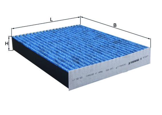 Filtr, vzduch v interiéru - LAO855 MAHLE - 7P0819631, E2980LB, FP2847/1