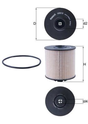 Kraftstofffilter - KX67/2D MAHLE - 0000901251, 0007983180, 0343230001