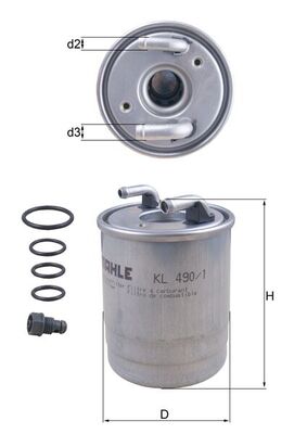 KL490/1D, Fuel filter, Fuel filter, MAHLE, 0214103, 102679, 152071762001, 2411200, 4988, 6420902252, ADU172319, BFF8132, DN2709, EFF253, F026402104, FCS816, FN826, FP6081, H330WK, hdf653, P11419, QFF0155, RN520, S4112NR, SP1365, ST6138, V301581, WF8430, WK820/8, 154703857600, 6420902352, N2104, WK9014Z, 6420920401