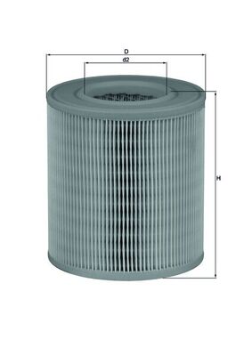 Air Filter - LX1253 MAHLE - 0714188, 109213, 1123210003