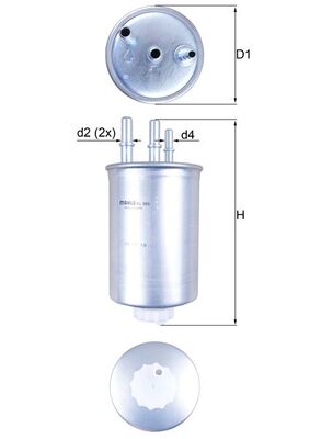 Fuel filter - KL505 MAHLE - 154703494740, 2240008020, 2413100