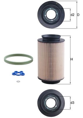 Fuel filter - KX178D MAHLE - 1002010012, 110324, 1457070007