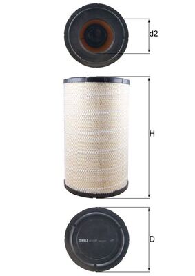 Air Filter - LX1243 MAHLE - 0986626756, 1317409, 14343210008