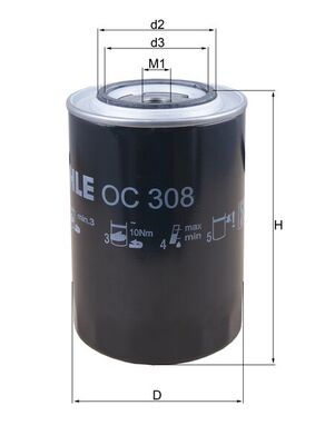 OC308, Oil Filter, Oil filter, MAHLE, 0003563603, 0451103084, 107630, 134OS, 15009, 1836102, 1901603, 1909101, 2060462554700, 2172, 2310700, 244191701, 251755, 2654407, 4045, 404625547, 40.60.13/110, 41150064A, 431091, 499573, 5000863, 5001846645, 51459, 6439681, 71029, 7984917, 7W2326, 92092196, 960698, AP3146