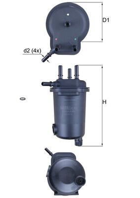 Palivový filtr - KL600D MAHLE - 0450907011, 109135, 2405000