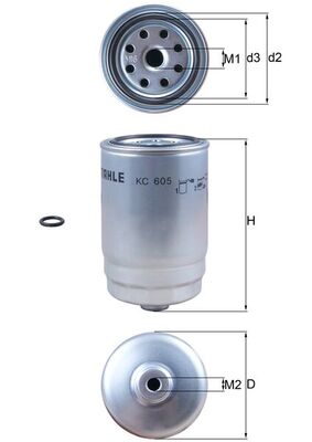 KC605D, Fuel filter, Fuel filter, MAHLE, 2412300, 319221K800, ALG2374, F026402255, H489WK, LVFF831, N1330528, S4123NR, WK8060Z, 319701K800, 31970D7900