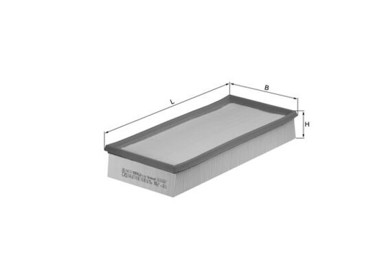 Luftfilter - LX514 MAHLE - 106.118.35/20, 1457433535, 2602