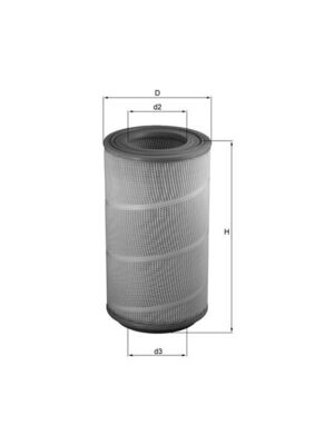 Vzduchový filtr - LX1025 MAHLE - 0986626778, 120051, 1295090