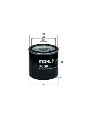 Olejový filtr - OC90OF MAHLE - 04502696, 0451103079, 0650401