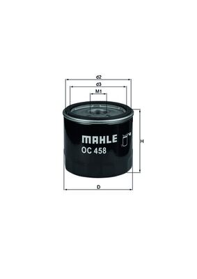Olejový filtr - OC458 MAHLE - 0451103300, 153071760677, 2143220006