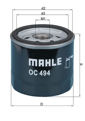 OC494, Oil Filter, Oil filter, MAHLE, 71739871, PH47, 71741501