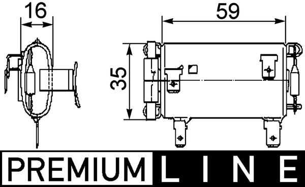 Widerstand, Innenraumgebläse - ABR14000P MAHLE - 0018217860, 1635854, 351029381