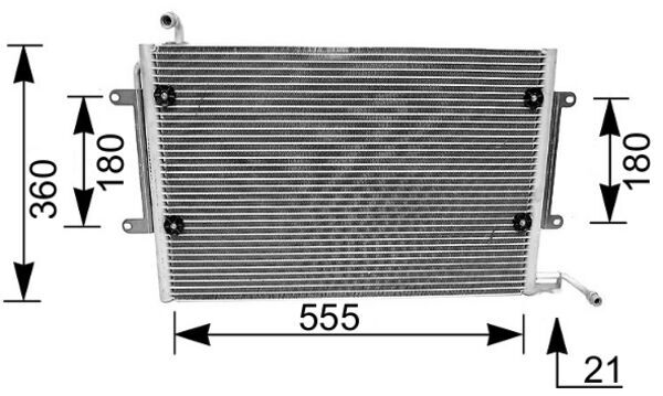 Condenser, air conditioning - AC172000S MAHLE - 042002N, 0810.2002, 101719