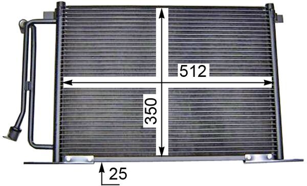 Kondensator, Klimaanlage - AC183000S MAHLE - 0805.3006, 092130N, 10033452