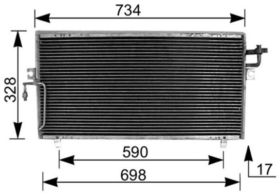 AC187000S, Condenser, air conditioning, Air-conditioning various, MAHLE, 072420N, 0821.3004, 102726, 1223303, 13005182, 260449, 350203481000, 351036511, 35195, 388500, 53710, 719M32, 817253, 888-0400183, 92110-02F005, 94299, CT11264, DCN46010, DN5182, F4-53710, F453710, TSP0225350, V38-62-0001, 1223303X, 8FC351036-511, 921102F000, 1223310, 921102F005, 1223310X