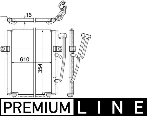 Condenser, air conditioning - AC193000P MAHLE - 0811.2013, 10-110-01069, 102565