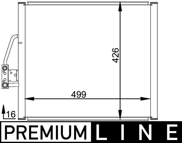 Condenser, air conditioning - AC201000P MAHLE - 052230N, 06005192, 0802.2017