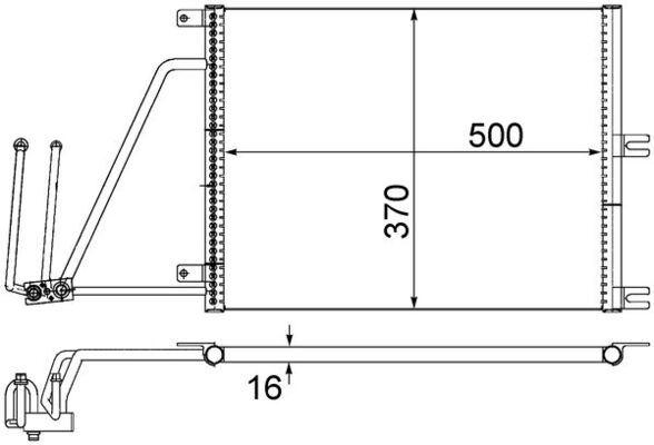 Condenser, air conditioning - AC226000S MAHLE - 0807.2028, 102746, 152070N