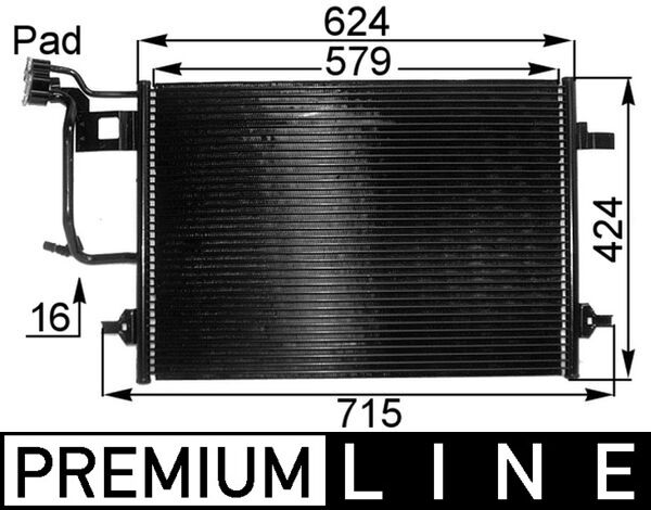 AC242000P, Condenser, air conditioning, Air-conditioning various, MAHLE, 03005173, 0810.2015, 1223144, 351038-434, 35308, 482240N, 53619, 701M07, 816967, 888-0400186, 8D0260401G, 925334, 94601, AI5173, CN4090, DCN32019, KDAI173, TSP0225011/1, V15-62-1025, 351038431, 482240T, 817840, 8D0260403G, TSP0225456, 8FC351038-434