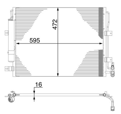 Condenser, air conditioning - AC273000S MAHLE - 022006N, 08012017, 107570