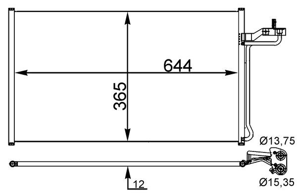 AC27000S, Kondenzátor, klimatizace, Klimatizace různé, Klimatizace různé, MAHLE, 00000000031418513, 08113026, 105650, 15150VO, 222011N, 260917, 263043, 351001734, 35882, 43538, 59005150, 60595150, 731M18, 814325, 888-0400453, 940220, DCC1462, F4-AC1070, F4AC1070, KTT110363, V95-62-0016, VO5150, 222013N, 31292021, 8113026, 8FC351001-734, VOA5150, 31356001, 31418513, 8623400