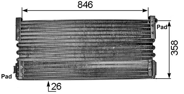 AC293000S, Kondenzátor, klimatizace, Klimatizace různé, Klimatizace různé, MAHLE, 0811.3015, 1223164, 165008, 282050N, 303748, 351300281, 35154, 3962652, 53251, 53252, 60005019, 818990, 821008, 888-0400229, 94403, 945373, KDVL019, TSP0225451, VL5019