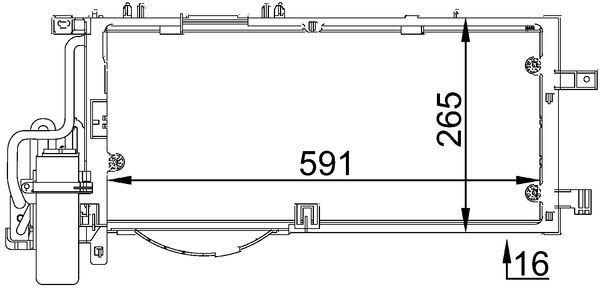 AC309001S, Kondensator, Klimaanlage, Klimaanlage verschiedene, MAHLE, 0807.2032, 09201960, 10-110-01066, 102739, 13126764, 152710N, 1850087, 260014, 350203373000, 351300-614, 35528, 37005310, 53446, 60375310, 720M16, 817610, 82D0226187MA, 888-0400359, 904478, 945266, 94548, AC830111, DCN20017, F4-53446, F453446, KDOL310, TSP0225498, V40-62-0022, 1341914, 1850089