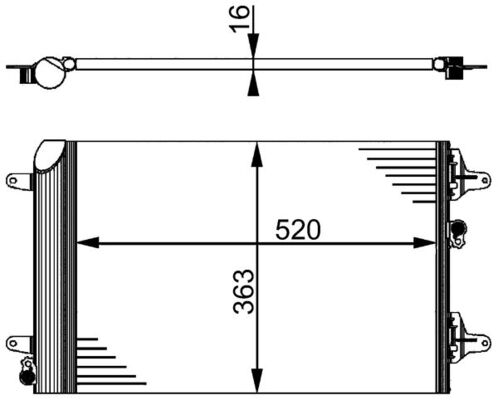 AC358000S, Kondensator, Klimaanlage, Klimaanlage verschiedene, MAHLE, 0810.3026, 092710N, 103151, 1108838, 1223690, 161133, 2582305183, 260382, 350203378000, 351038-261, 35374, 375900, 53469, 58005183, 712M22, 7M3820411, 7M3820411F, 818004, 82D0226109MA, 888-0400197, 901720, 94575, AC805990, DCN32015, F4-53469, F453469, KDVW183, TSP0225461, V15-62-1011, VN5183D