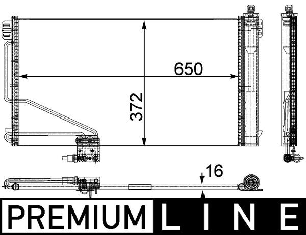 AC448000P, Kondenzátor, klimatizace, Klimatizace různé, Klimatizace různé, MAHLE, 2035001754, 350203374000, 351303391, 35535, 888-0400202, 94544, MS5200, TSP0225329, 8FC351303-391, A2035001754, MSA5200