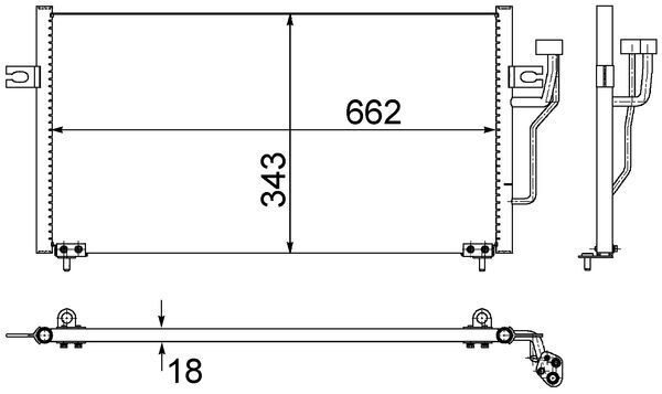 AC458000S, Kondenzátor, klimatizace, Klimatizace různé, Klimatizace různé, MAHLE, 0816.3017, 102708, 260076, 32005100, 343155, 351303-524, 35293, 53703, 7110215, 718M10, 8586001, 94433, AC827567, CAB311B102A, CND163017, F4-53703, KTT110169, MT5100, TSP0225333, WG2160824, 351303521, MR460269, TSP0225339, 8FC351303-521