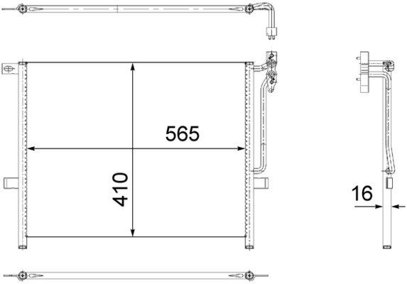 Kondensator, Klimaanlage - AC502001S MAHLE - 052017N, 06005397, 08022.006