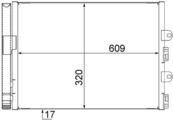 AC561000S, Kondensator, Klimaanlage, Klimaanlage verschiedene, MAHLE, 08042063, 082036N, 103775, 1223412, 161102, 17005298, 260704, 351309081, 35606, 43081, 51712795, 711M63, 817703, 82D0225594A, 905608, 945157, 94669, AC830103, F4AC1108, FT340C002, FT5298, QCN270, TSP0225594, 1223412X, 51712975, 8042.063, 8FC351309-081, 945159, FT5298D, 51763472