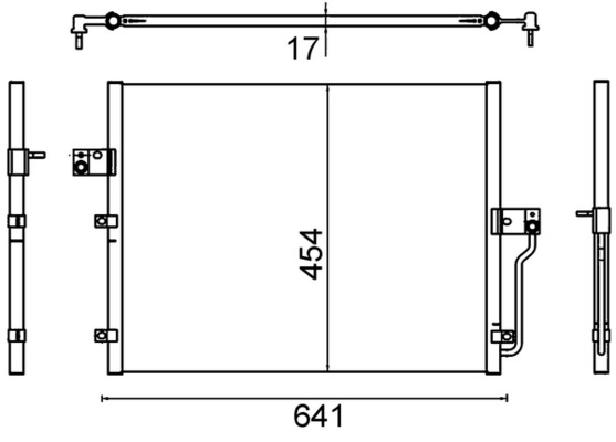 Kondensator, Klimaanlage - AC643000S MAHLE - 104440, 350018, 351310711