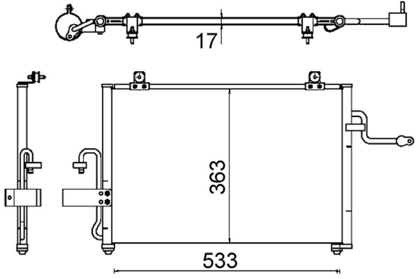 AC645000S, Kondensator, Klimaanlage, Klimaanlage verschiedene, MAHLE, 0831.3009, 104976, 351310731, 35425, 43604, 96409666, AC830081, CND313006, DW5084, F4-AC2072, KTT110149, WG2160891, 35568, 8FC351310-731, 96450098, CND313009, KTT110536, WG2160992, 96452049